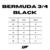 BERMUDA 3/4 ULTRA BLACK - Unsolved Club 