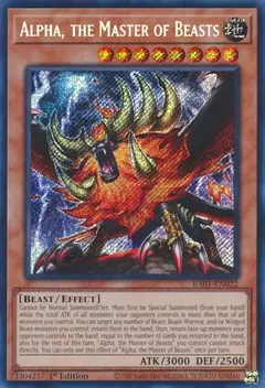 Alpha, The Master Of Beasts - Secret Rare - RA01