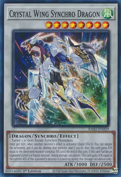 Crystal Wing Synchro Dragon - Super Rare - RA02