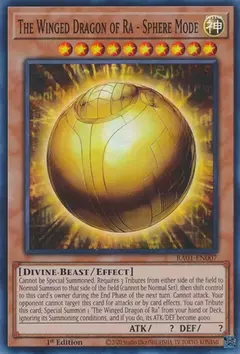 The winged Dragon Of Ra Sphere Mode - Super Rare - RA01