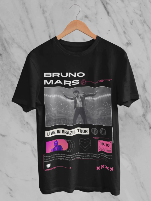 Camiseta Bruno Mars Rio de Janeiro 19.10