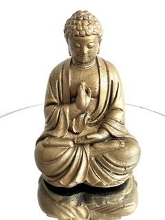 Orgonita Buddha Grande de Cuarzo Blanco, Cuarzo Cristal, Hierro, Turmalina y Pirita