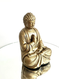 Imagen de Orgonita Buddha Grande de Cuarzo Blanco, Cuarzo Cristal, Hierro, Turmalina y Pirita