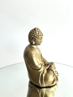 Orgonita Buddha Mediana de Hierro, Cuarzo Cristal, Turmalina y Pirita - CAZIMI ORGON