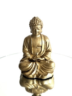 Orgonita Buddha Mediana de Hierro, Cuarzo Cristal, Turmalina y Pirita