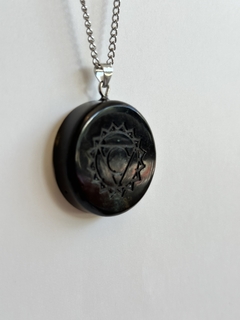 Dije Orgonita Chakra Manipura de Cuarzo Cristal, Turmalina, Pirita y Hierro - buy online