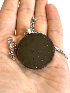 Dije Orgonita Chakra Svadhishthana o Sacro de Cuarzo Blanco, Turmalina, Pirita y Hierro - CAZIMI ORGON
