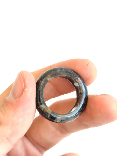 Orgonita Anillo Onix Estilo Redondo de Hierro y Cuarzo Cristal - loja online