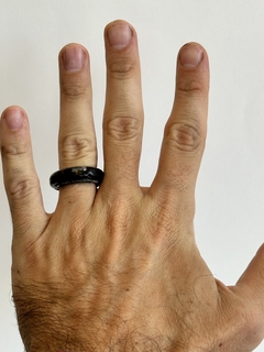 Orgonita Anillo Onix Estilo Redondo de Hierro y Cuarzo Cristal en internet