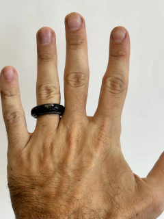 Orgonita Anillo Onix Estilo Redondo de Hierro y Cuarzo Cristal na internet