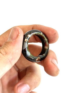 Orgonita Anillo Cornalina Roja Estilo Redondo de Hierro y Cuarzo Cristal en internet