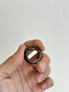 Orgonita Anillo Cornalina Roja Estilo Redondo de Hierro y Cuarzo Cristal en internet