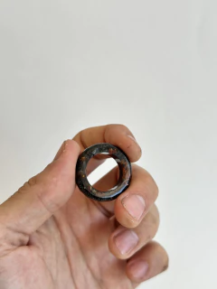 Orgonita Anillo Cornalina Roja Estilo Redondo de Hierro y Cuarzo Cristal en internet