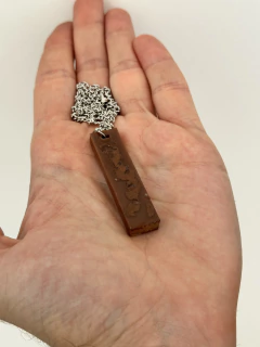 Image of Dije Orgonita Rectangular de Cobre y Cuarzo Cristal