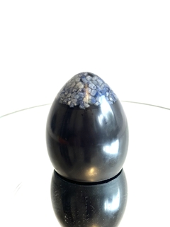 Orgonita Huevo de Cuarzo Azul, Cuarzo Cristal, Turmalina, Pirita y Hierro - comprar online