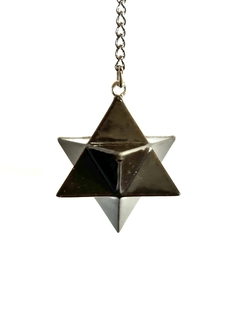Péndulo Orgonita Merkabah de Cuarzo Blanco, Cristal, Turmalina, Pirita y Hierro - comprar online