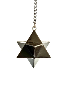 Péndulo Orgonita Merkabah de Cuarzo Blanco, Cristal, Turmalina, Pirita y Hierro en internet