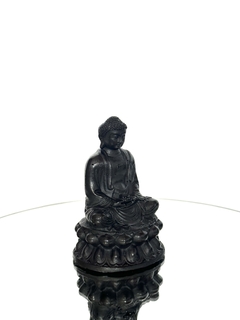 Orgonita Buddha Pequeña de Cuarzo Blanco, Turmalina, Pirita y Hierro en internet