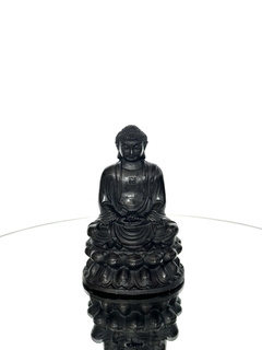 Imagen de Orgonita Buddha Pequeña de Cuarzo Blanco, Turmalina, Pirita y Hierro