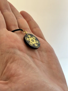 Dije Orgonita Metatron de Cuarzo Blanco, Turmalina, Pirita y Hierro - online store