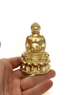 Orgonita Buddha Pequeña de Cuarzo Blanco, Shunguita, Turmalina, Pirita y Hierro - online store