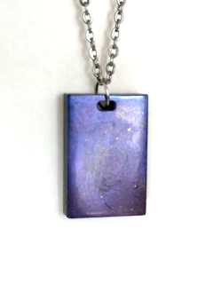 Dije Orgonita Rectángulo Pequeño Azul con Cuarzo Cristal y polvo de Hierro Atomizado - comprar online