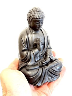 Imagen de Orgonita Buddha Grande de Hierro, Cuarzo Cristal, Turmalina y Pirita