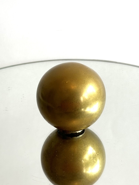 Orgonita Esfera Dorada de Cuarzo Cristal, Turmalina, Pirita y Hierro