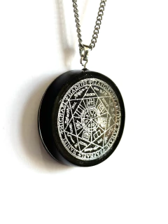 Dije Orgonita Sello de los 7 Arcángeles de Cuarzo Blanco, Shunguita, Turmalina, Pirita y Hierro on internet