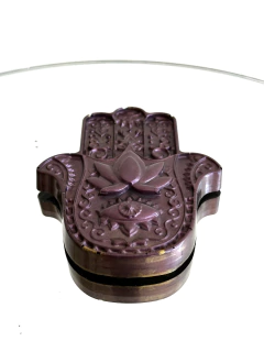Orgonita Mano de Fatima Llama Violeta de Cuarzo Cristal, Turmalina, Pirita y Hierro - comprar online