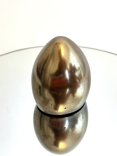 Orgonita Huevo Bronce de Cuarzo Cristal, Turmalina, Pirita, Cobre y Hierro - CAZIMI ORGON