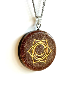 Dije Orgonita Chakra Svadhishthana o Sacro de Cuarzo Cristal, Turmalina, Pirita y Hierro - comprar online