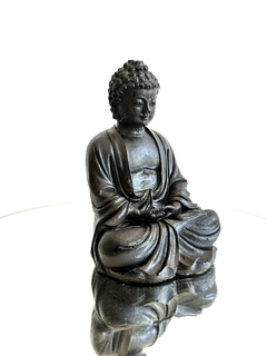 Orgonita Buddha Mediana de Hierro, Cuarzo Cristal, Turmalina y Pirita - comprar online