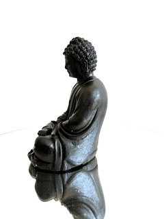 Orgonita Buddha Mediana de Hierro, Cuarzo Cristal, Turmalina y Pirita - tienda online