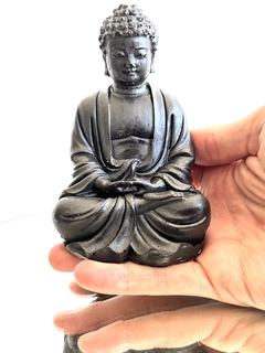Orgonita Buddha Mediana de Hierro, Cuarzo Cristal, Turmalina y Pirita - comprar online