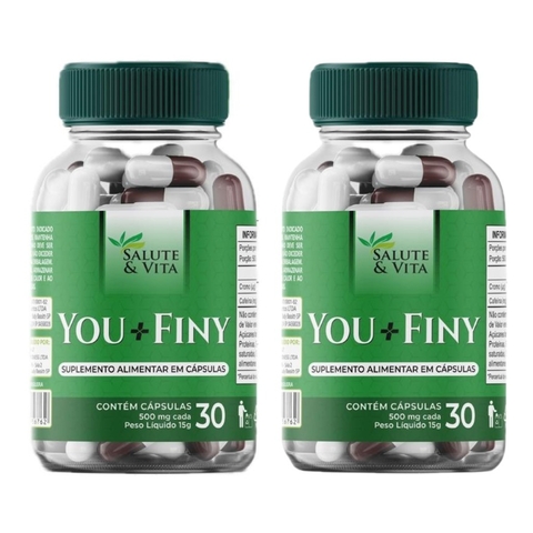 KIT C/ 2 POTES - YOU+FINY C/ 30 CÁPSULAS