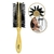 Escova De Cabelo Ricca Madeira Nylon Meia Lua Ref:415 - comprar online