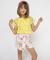 CJTO BLUSA JACQUARD E SHORTS TRICOLINE