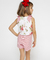 CJTO BATA FLORAL E SHORTS LISTRAS na internet