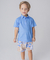 CONJUNTO POLO MESCLA E BERMUDA MOLETOM