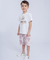 CJTO CAMISETA E BERMUDA ESTAMPADA