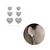 Kit de brinco feminino coração cravejado em zircônias Ródio branco - comprar online