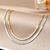 Corrente Colar Fita Laminada Banhado em Ouro 18K e Prata 925 - comprar online
