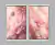 Imagem do Quadro Decorativo Abstrato Flores Rosa Salas Quartos Conjunto Kit Com 2 Quadros Tela Canvas