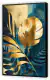 Quadro Decorativo Folhas Douradas Paisagem Árvore Tela Tecido Canvas - Vital Quadros - Quadros Decorativos 