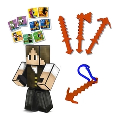 Boneco GamerJazz Ghost 15cm Jogo Memória + Chaveiro + Ferramentas