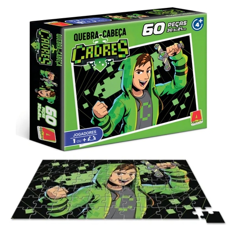 Quebra-Cabeça 60 Peças - Cadres Gamer Streamer - Algazarra