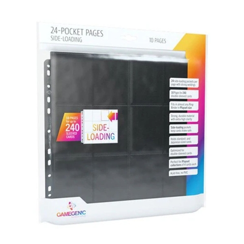 Gamegenic: 24-Pocket Sideloading Pages 10 pcs pack (Preto)