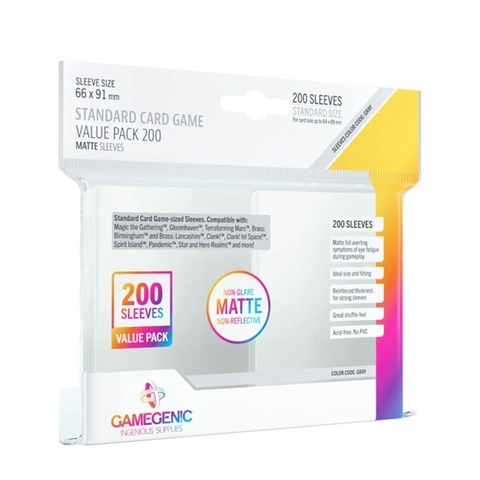Gamegenic: Matte Standard Card Game Sleeve Value Pack 200