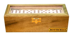 Dominó Estojo de Madeira Maciça Tampa de Vidro Botticelli na internet